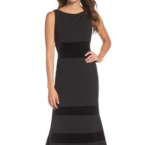 Vince Camuto Velvet & Scuba Crepe Mermaid Gown